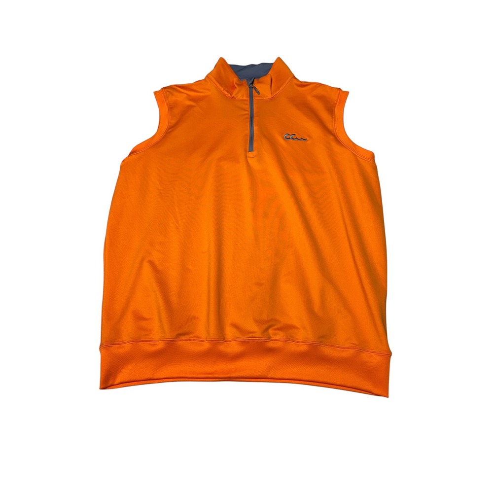 Carnoustie Performance Mens Orange Quarter Zip Golf Vest Size Large 4015P TGR